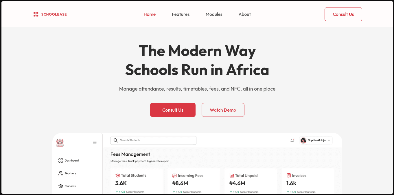 SchoolBase - School Management System